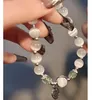 Projekt z koralikami bransoletki gwiazda motyl opal aquamaryna księżycowy Kryształowa bransoletka kobiet dla dziewczynki Luksusowe Elastyczne Elastyczne 8mm Cha otxp6