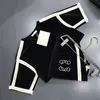 Lowe Summer T-shirt High-end Clothing New Short Men's Sleeved Woven Belt Set Versatile Pure Cotton Fashion LabelChina