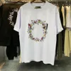 camisetas masculinas roupas de grife camiseta flor de caju pentagrama gráfico letras borla camiseta oversized fit camiseta águia manchada crescente wagle camisas casuais com borla