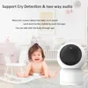 Tuya 1080P WiFi Infrared Baby Monitor FHD IR Nanny Caméra de surveillance avec alerte de température Lullaby Sound Detect Auto Tracking L230619