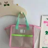 Torby do przechowywania Ins Pink Green Contrast Bag worka na plażę dziecięcą TOBINE Portable na zewnątrz podróży toaletowa pływanie