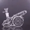 Yeni Tasarım Topçu Şekli Dab Rig Cam Bong 14mm Kadın Fıskiye Sigara Boru Heady Recycler Su Boruları Nargile Cam Yağı Brülör Boruları 1 adet