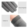 Guantes de ciclismo 1 par de guantes cálidos para hombres y mujeres que viajan a prueba de viento de punto para acampar al aire libre accesorios de ropa regalo de cumpleaños azul