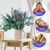 Сухие цветы 52PCS Mix Eucalyptus Lavender Связки для душа Натуральные настоящие подвесные серебряные долларовые листья Home Decor 230628