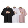 Herren T-Shirts Shirt Correct Palmangel Beheaded Bear High Collar Street Round Neck All-Match Lässiger Stil