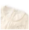 2023 Lato moreli stałą kolorową sukienkę koronkową krótką rękawską szyjką Długość kolanowe sukienki W3L043706