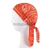 Bandanas unisex kobiety mężczyźni bandana hat elastyki paisley durag print oddychający chemo turbanu moda nagłówek nagłówek piratowy szalik x0628