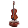 Party Favor Melody Strings Violin Guitar Music Box - Roting Musical Base Creative Artware for Parties Home Decor Miniature Instrum DHS4Q