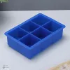 Bar Tools Silicone Ice Square Mögel med dammsäker täckning Ice Bray Large Capacity Square Ice Cube Mold Mix Colors G0628