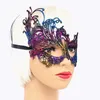 Spets halv ansiktsmask mode färgglada sexiga damer snörer masker maskerad party fancy ihåliga ögonmask halloween kostym th0556