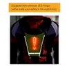 Camisetas de ciclismo Tops LED Chaleco de ciclismo inalámbrico 20L MTB Bolsa de bicicleta Seguridad LED Luz de señal de giro Chaleco de bicicleta Chalecos de advertencia reflectantes con Remo 230712