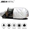 Seametal Car Sunshade Cover Exterior Peotector Four Season Outdoor Covers Snow Ice Hail Waterproof Dammsät Sun Shade AntiuvHKD230628