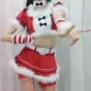 Vestidos de festa feminino fantasias de cosplay de natal sexy lingerie vermelha adorável vestido presente mini saia pijamas