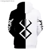 Herren Hoodies Sweatshirts Hot 3D Gedruckt Japan Anime Berserk Guts Hoodies Übergroßes Sweatshirt Gothic Langarm Winter Pullover Männer Sweatshirt Harajuku T23628