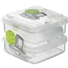 2024 2st ostskivor förvaringslåda flip-top mat crisper frukt grönsak fräscha arrangörsbox ost container förvaringslåda