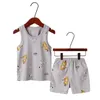 Clothing Sets Girls Pajamas Cotton Child Toddler Summer Sleeveless Baby Nightwear Pyjamas Kids Rabbit Cartoon Homewear Clothes 230627