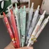 Ручки 36 шт./Лот Kawaii Dog Press Press Gel Pen Set Mitue 0,5 мм черные чернила подпись Pen