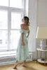 Basic Casual Dresses Green Dyeing Backless Summer Beach Dress Off Shoulder Bandage Sexy Party Bodycon Boho Elegant Maxi Long For Women 230627