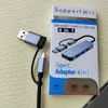 4/5/7/8 Port 2 en 1 USB C Expander USB3.0 Hub Type C Splitter Dock Multiport Audio Adapter USB Expander pour PC