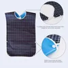 Table Napkin 3 Pcs Adult Bibs Plaid Print Large Washable Bib For Elderly Senior And Disabled Adults Eating Cloth Pr Sale