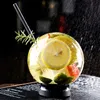 Mugs 400ml Smoked Molecular Creative Food Specialty Restaurant Bar Ball Cocktail Cup Coffee Glass Straw 230627