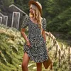 Grundlegende Casual Kleider Mode Damen Kurzarm Strand Frauen Floral Mini Sommer Boho Sommerkleid Weibliche Sexy Kleid Elegante Kleidung Robe 230627