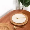 Mats Pads Rattan Coaster 33cm Handmade Braided Natural Pot Mat Holder Round Placemat Creative Table Crafts Stylish Plates 230627