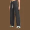 Lulu-002 com logotipo solto ajuste queimado calças ginásio esportes leggings de fitness mulheres perna larga cintura alta push up nu calças de yoga roupas de ginásio
