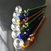 Glass Smoking Pipes Manufacture Hand-blown hookah Bongs Colorful Skeleton Curved Soak Pot