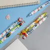 Stylos 20pcs / lot Kawaii Christmas Series Santa Claus Ballpoint Pen multicolor stylos rétractables 6 Color Gift Mignon de bureau scolaire