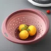 Colanders Strainers Retractable Folding Drain Pink Gray Basket Vegetables Colander Fruits Strainer Storage Cleaning Basket Kitchen Accessories 230627