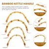 Dinnerware Sets 4 Pcs Bamboo Teakettle Handle Parts Stainless Steel Teapot Wooden Ceramic Pan Lid