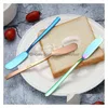 Cuchillos Queso Mti Propósito Cuchillo de mantequilla Postre Esparcidor de mermelada de acero inoxidable Cortador de canapés Aperitivos Pastel de sándwich Crema Herramienta Wester Dhdxs