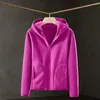 Women's Hoodies Woman Plush And Thick Zip-up Outerwear Autumn Female Fashion Sweatshirt Hoodie Coat Ladies Solid Color Long Sleeve Clothes