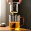 Holaroom Creative Thé Infuseur Verre Lait Boissons Tasse D'eau Tasse À Café Avec Filtre En Verre Durable Haute Tasse En Verre Borosilicate L230620