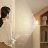 USB Rechargeable Round Motion Sensor Night Lights Under Cabinet Light Closet Lamp Kitchen Bedroom Decoration HKD230628