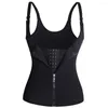 Women's Shapers Sexy Black Tank Top Women Slimfits Chest Support Tanks Zipper Vest Waist Slimming Control Shapewear Tees