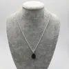 Ожерелья с подвесками, 1 шт., ожерелье с каплями воды, лавовым камнем, для эфирного масла, диффузор, черные натуральные бусины, ювелирные изделия в форме капли