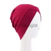 Bandanas Femmes Modal Coton Intérieur Hijab Caps Chapeaux Islamique Croix Bandeau Turban Perte De Cheveux Cancer Chemo Cap Stretch Chapeaux Chapeau Cap x0628