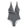 Damskie damskie w paski damskiej drukowane w paski kąpielowej panie jednoczęściowy proc wysokiej talii 2023 Kobieta bikini plaża