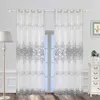 Sheer Curtains Drapes In Living Room Luxury Gray Curtains with Embroidery for Bedroom Livingroom Window Treatment Sheer Tulle Curtains WP147*WS 230627