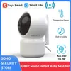 Tuya 1080P WiFi Infrared Baby Monitor FHD IR Nanny Monitoring Camera with Temperature Alert Lullaby Sound Detect Auto Tracking L230619