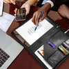 Стимуляция интеллектуальная многоразовая ноутбук A4 Dot Dot Padfolio Organizer Организатор кожа Planner Pockets держатели карт многофункциональный бизнес