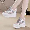 Stivali Ins Bianco Tacco alto Sneaker s Chunky Shoes Wedge Girls Pink Platform Tenis Trainers Donna con suola spessa 230628