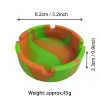 8 cm Ev Yuvarlak Küllük Aydınlık Saf Renk Kamuflaj Kauçuk Silikon Kırılmaz Bükülebilir Sigara Ot Tütün Tutucu Sigara Kül Tablası Konteyner i0628