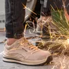Bottes Nouvelles-Antismash Antipuncture Sécurité Chaussures Men de travail en acier Toe Work Sneakers WearResistants Indestructible Chaussures Travail Bottes Confort