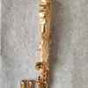 Professionell 475 Sopran BB Tune Lackered Gold Brass Japanese Craft Manufacturing One to One Carved Pattern Jazz Instrument med tillbehör