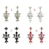 Pendientes colgantes Marca Cristal Borla Colorido Negro Rojo Cuelga Mujeres Brincos Boucle D'oreille Joyería nupcial de la boda