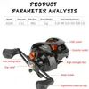 BAITCASTING REELS GLS Lätt spool 6.3 1 växelförhållande Metallfiskehjul Baitcasting -rulle 8 kg Max Drag Saltwater High Speed ​​Fishing Reel 230627