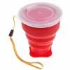 Складная чашка для напитков, уличная портативная силиконовая выдвижная чашка, телескопическая бутылка для питья воды для путешествий, кемпинга